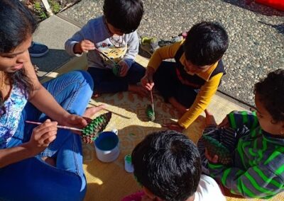 Kids busy in art, craft and special engagement programs